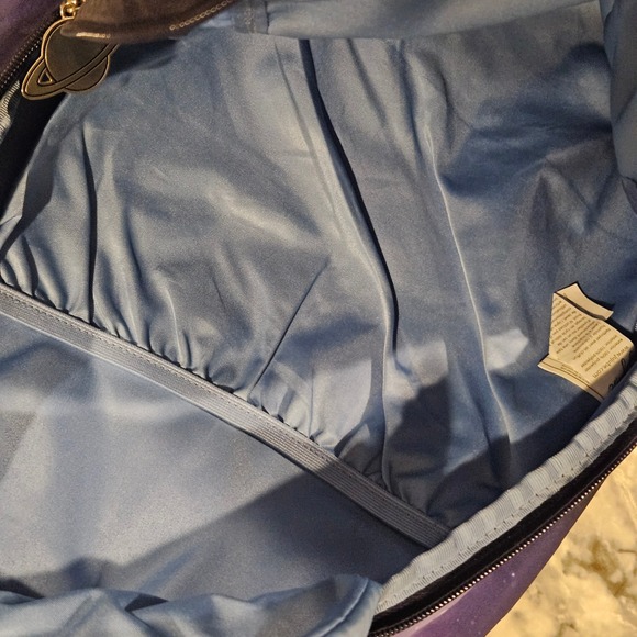 Jujubee small Diaper Bag Galaxy cosmic Print Backpack Blue Purple - Picture 4 of 9